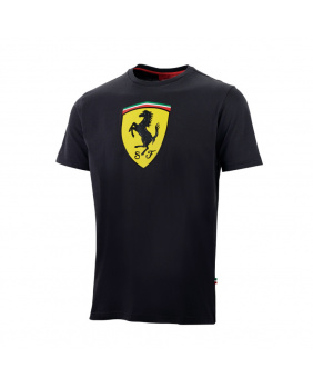 T-shirt logo Ferrari noir