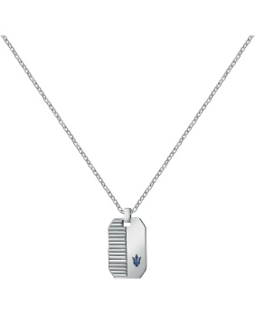 Collier Maserati acier gris-bleu