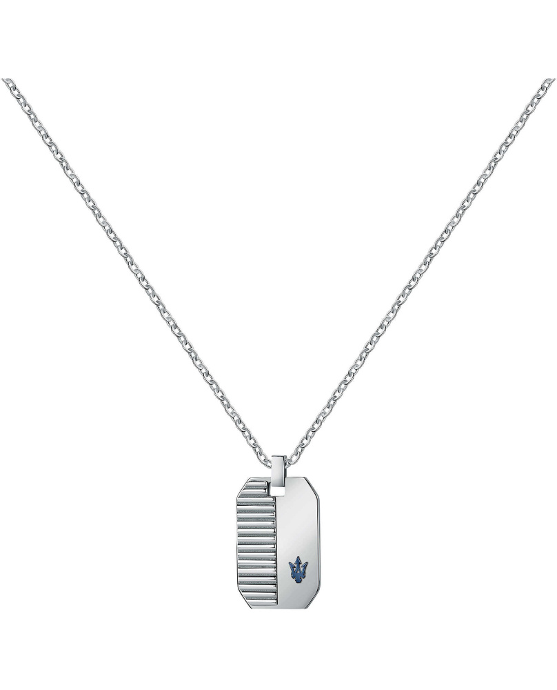 Collier Maserati acier gris-bleu