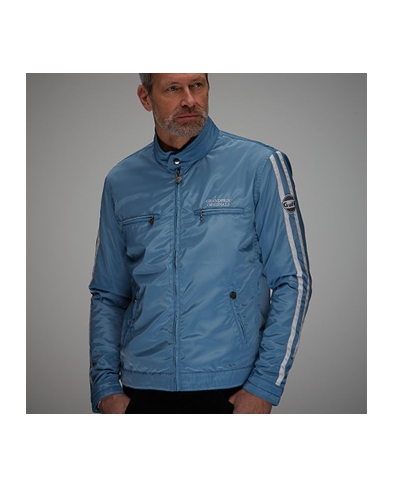 Blouson racing Gulf  bleu-ciel