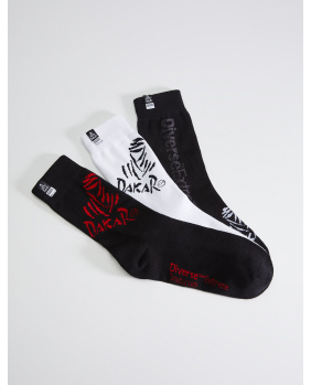 Chaussettes Dakar packs noir et rouge