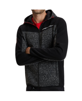 Sweat zippé capuche Dakar noir-gris