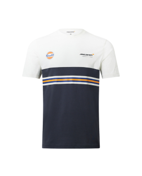 T-shirt MC LAREN-GULF blanc-marine