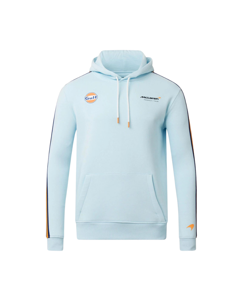 Sweat MC LAREN-GULF à capuche bleu ciel