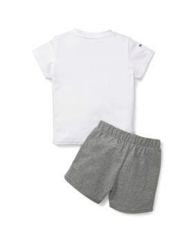 Ensemble short bébé BMW blanc-gris