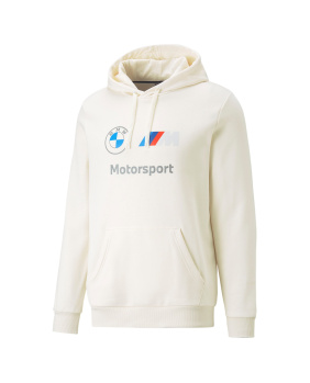 Sweat à capuche zippé BMW blanc cassé