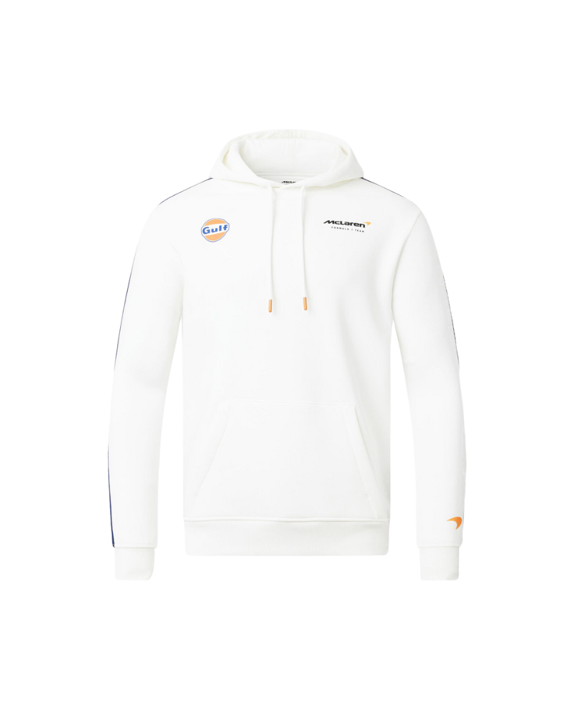 Sweat  MC LAREN-GULF à capuche blanc