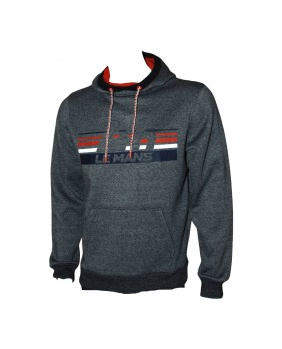 Sweat capuche Classique gaufré 24H Le Mans gris