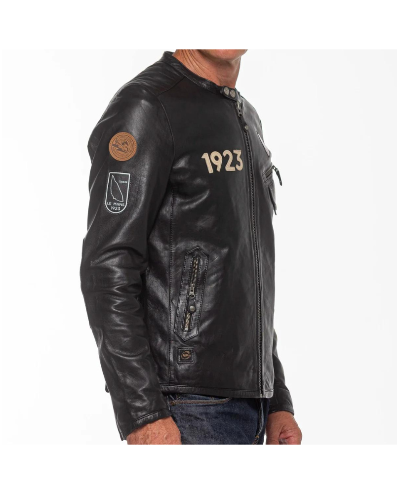 Blouson cuir 24 H LE MANS noir