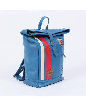 Sac à dos cuir 24H LE MANS bleu