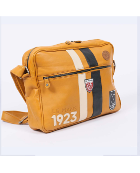 Sac bandoulière cuir 24H LE MANS jaune