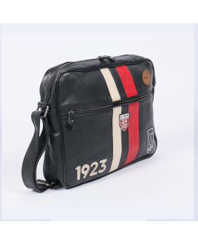 Sac bandoulière cuir 24H LE MANS noir