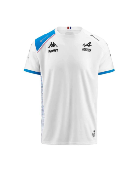 T-shirt official team Alpine blanc-bleu