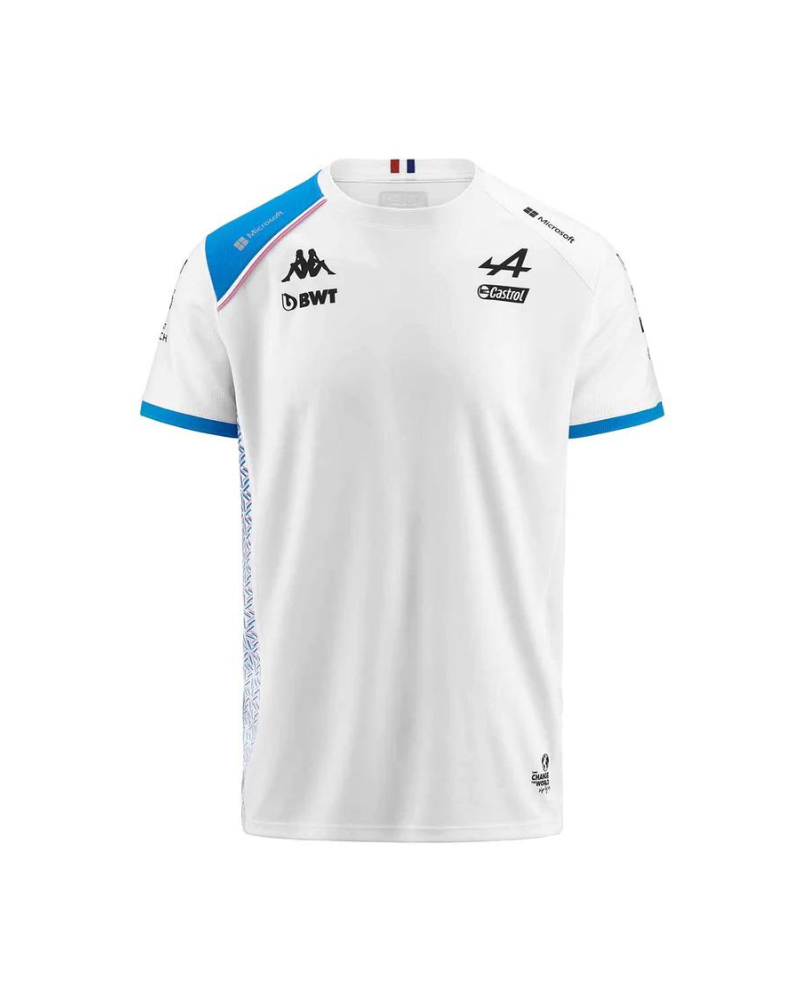 T-shirt official team Alpine blanc-bleu