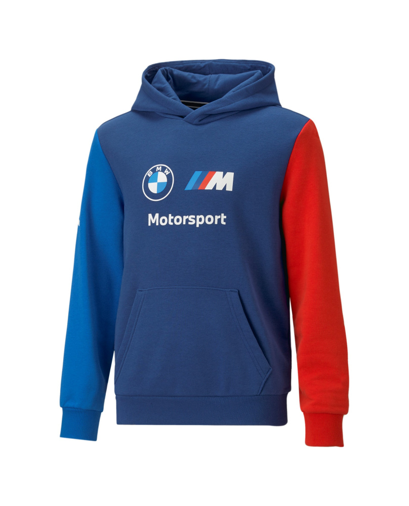 Sweat à capuche enfant BMW bleu-rouge