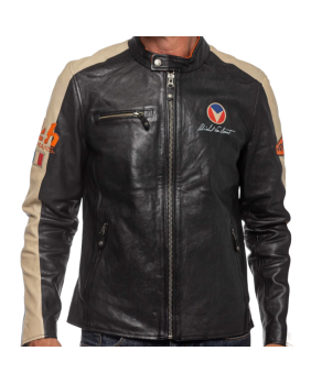 Blouson cuir 24h Le Mans Michel Vaillant Noir