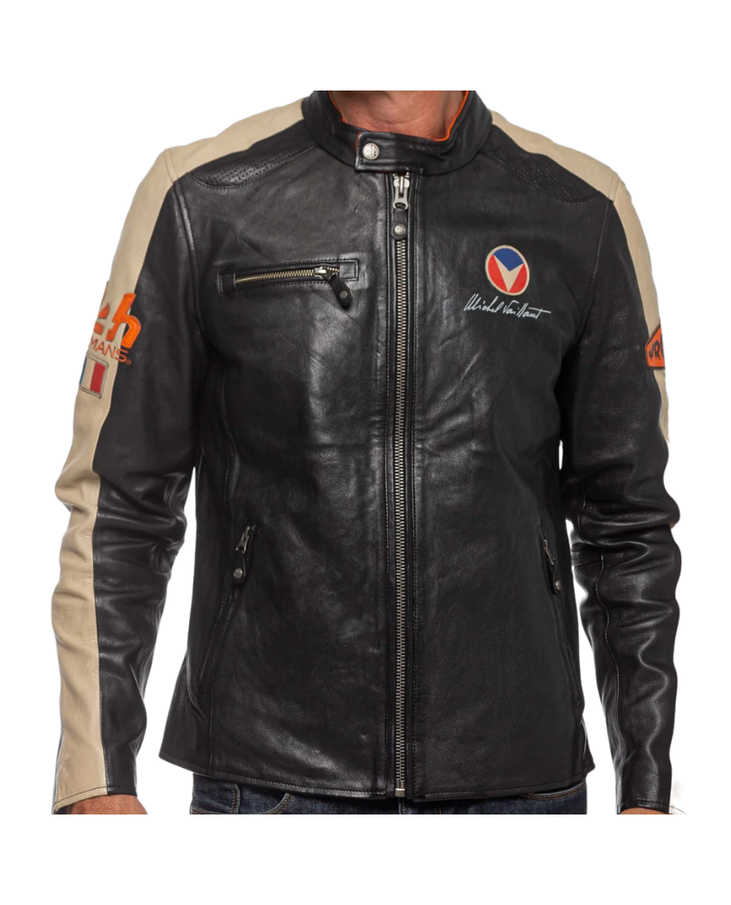 Blouson cuir 24h Le Mans Michel Vaillant Noir