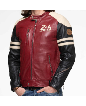 Blouson Cuir 24H Falcon Rouge