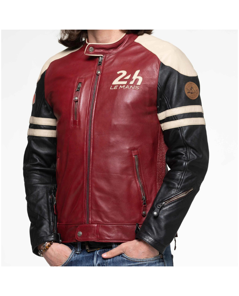 Blouson Cuir 24H Falcon Rouge