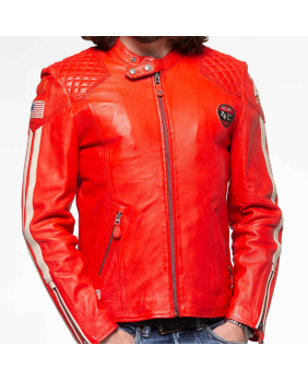 Blouson Cuir 24H Trophy Rouge