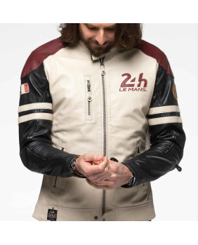 Blouson Cuir 24H Falcon Ecru