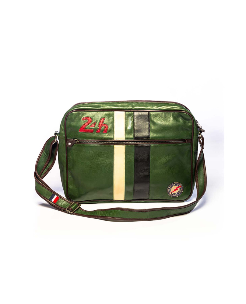 Sac Cuir 24H Messenger Vert