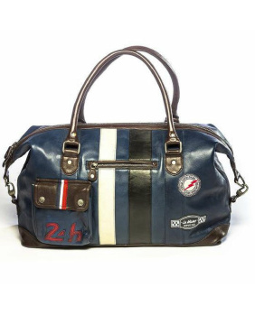 Sac Cuir 24h WE 72 bleu foncé