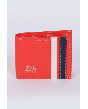 Porte feuille Cuir 24H Bignan Rouge brillant