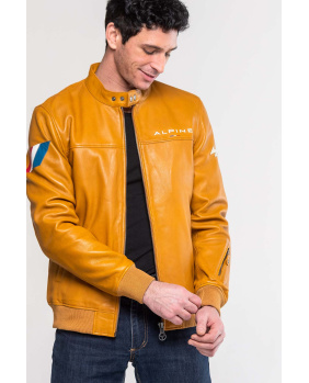 Blouson cuir Alpine Jean Jaune