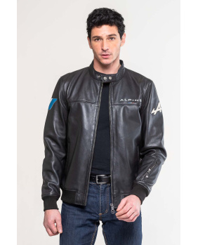 Blouson cuir Alpine Jean Noir