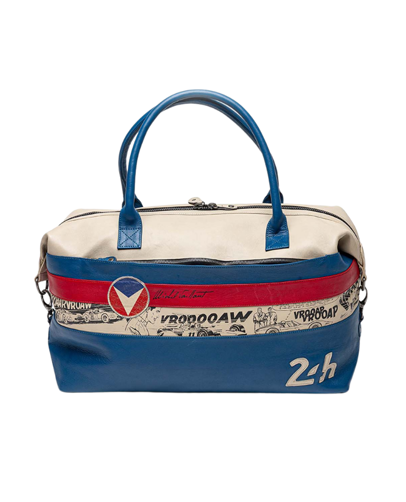 Sac bandoulière cuir 24H Le Mans Michel Vaillant Blue 48H