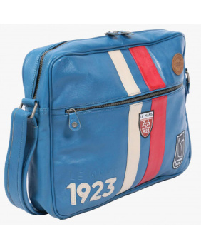 Sac bandoulière cuir 24H LE MANS bleu