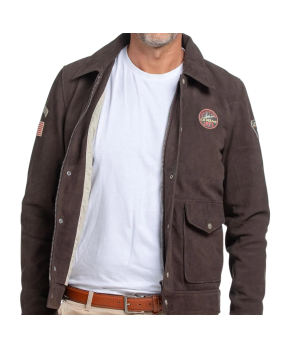 Blouson Cuir Charlie SMQ Marron